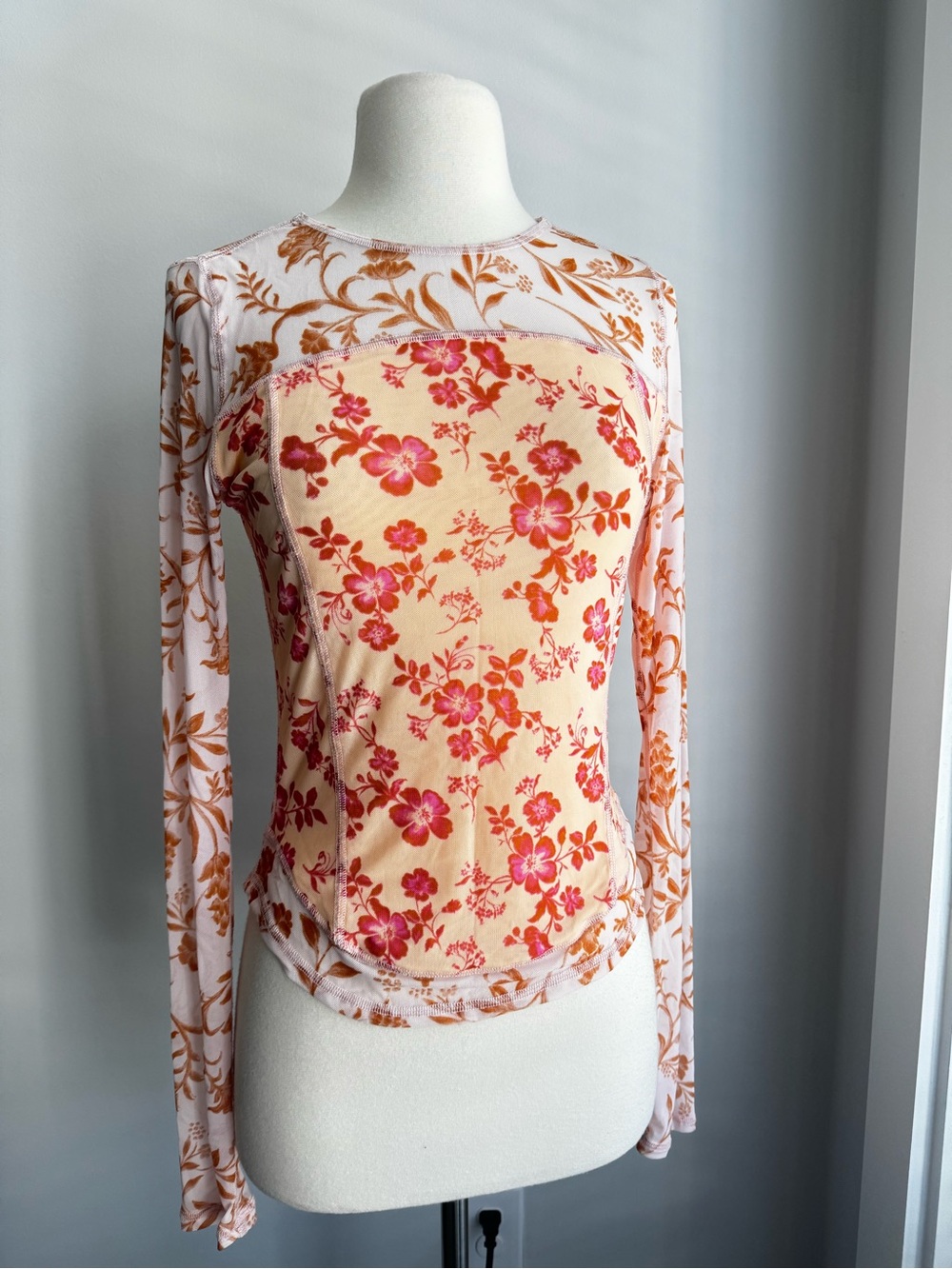 Free People Mesh Garden Top